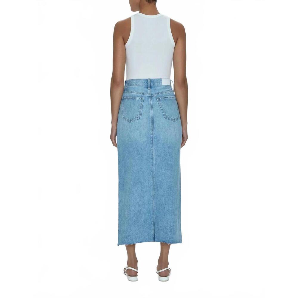 NEW PISTOLA alice midi skirt in blue - Picture 4 of 5